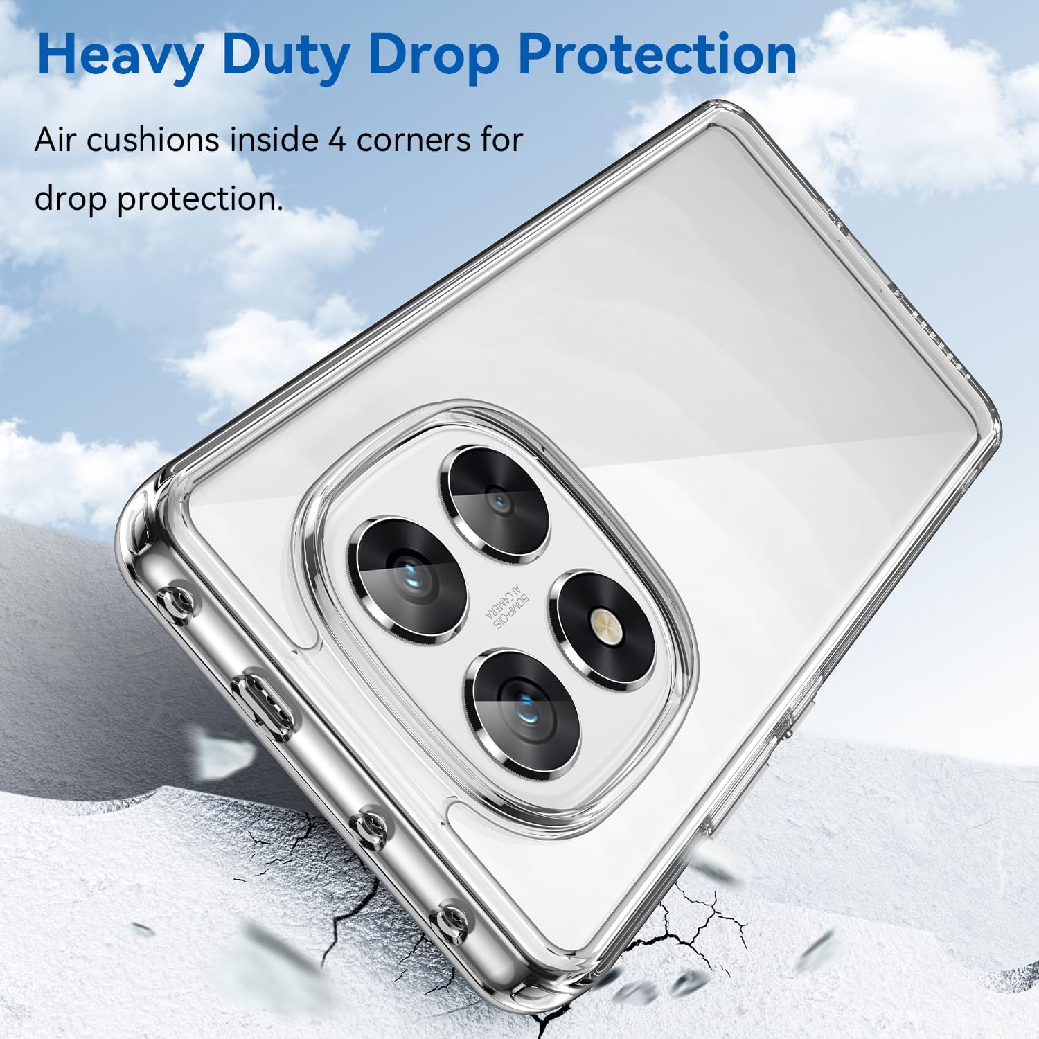 BestCase® Husa Clear Silicon 2MM pentru Xiaomi Redmi Note 14 Pro, Antisoc, Protectie Camera, Transparent