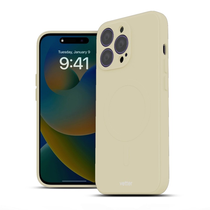 iPhone 14 Pro Max tok, Vetter, Soft Pro Ultra, MagSafe kompatibilis, tejfehér