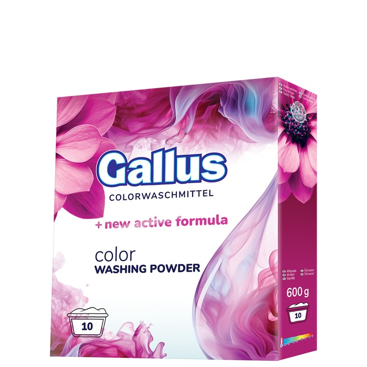 Detergent rufe colorate, GALLUS, 10 spalari 600grame