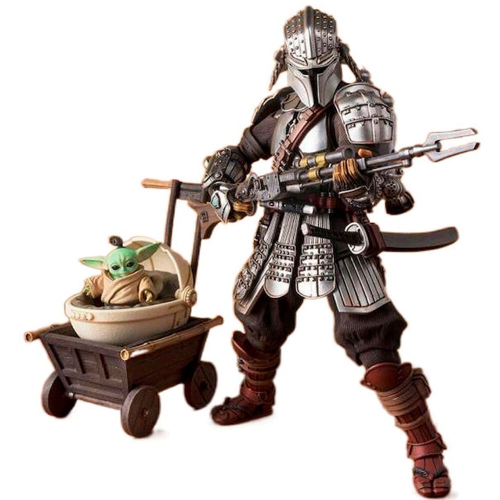 Figurina Ronin Mandalorian Beskar Armor & Grogu Star Wars 18cm