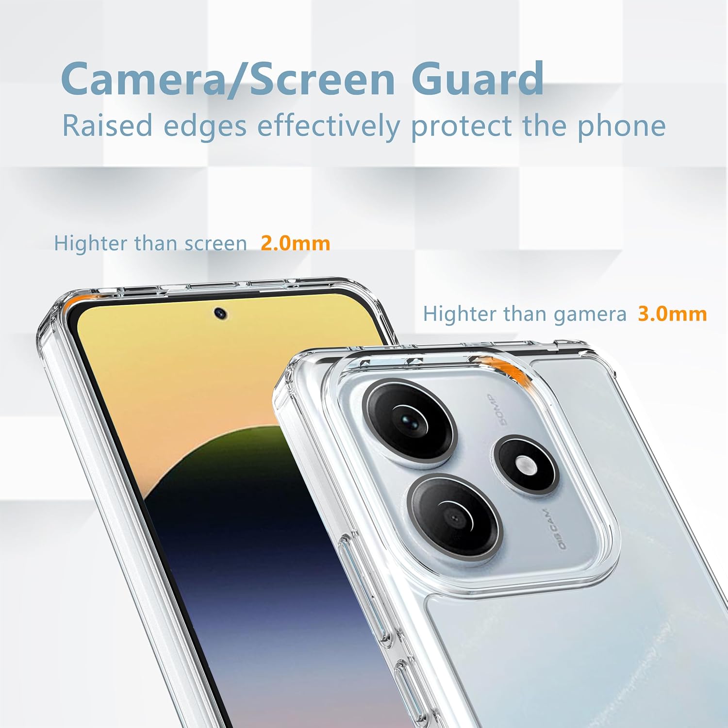 BestCase® Husa Pentru Xiaomi Redmi Note 14 4G, Anti Shock 1.5MM, Protectie camera si ecran, Transparent