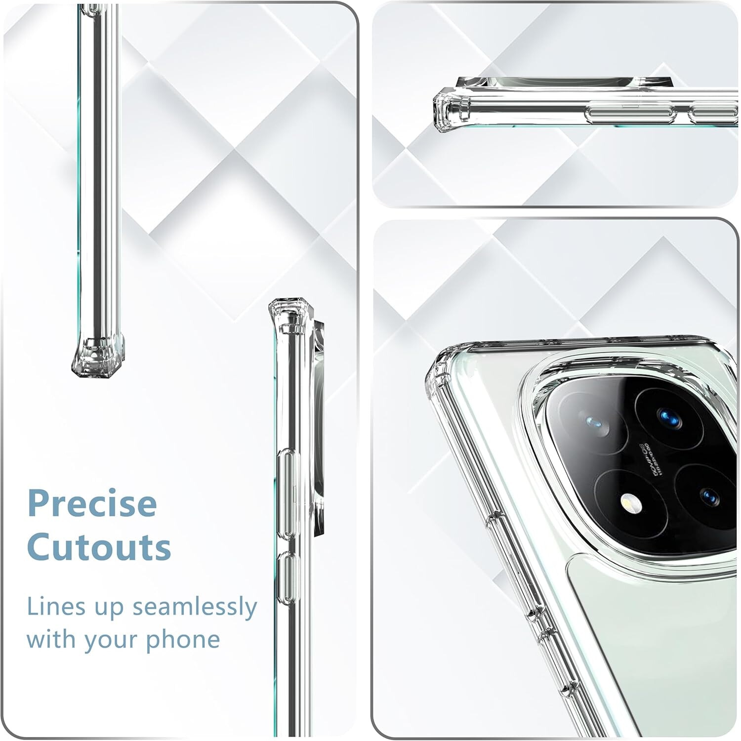 BestCase® Husa Pentru Xiaomi Redmi Note 14 Pro, Anti Shock 1.5MM, Protectie camera si ecran, Transparent