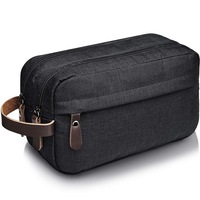 Geanta voiaj barbati, Textil, Impermeabila, Durabila, Ultra-usoara, 25x15x9 cm, Negru