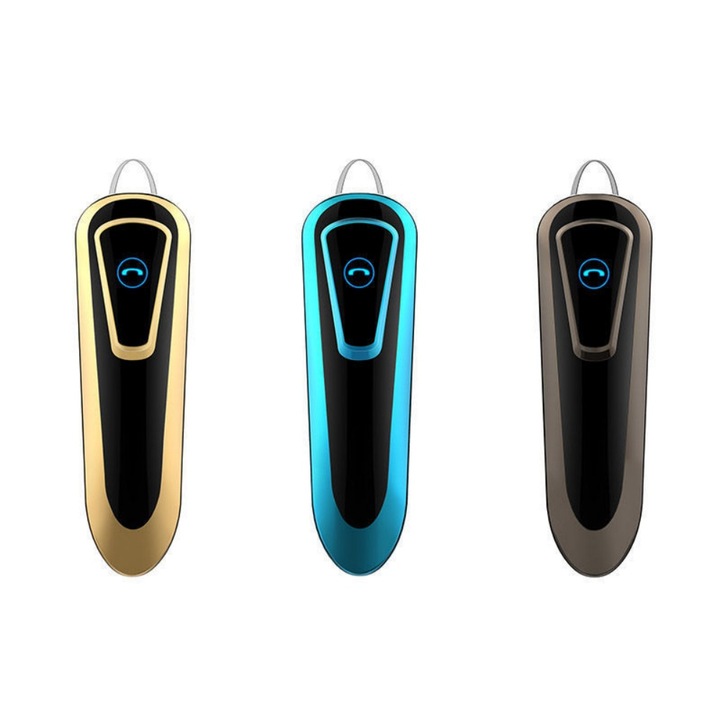 Vezeték nélküli Bluetooth 5.0 fülhallgató, vízálló, hosszú üzemidő, fekete