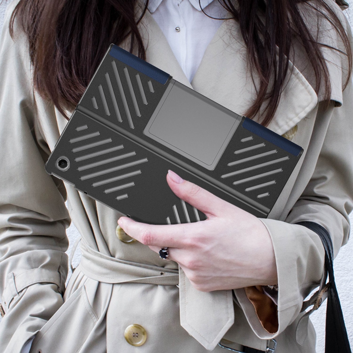 Husa pentru tableta Lenovo Tab Plus, 11.5 inch, negru, DDOLI