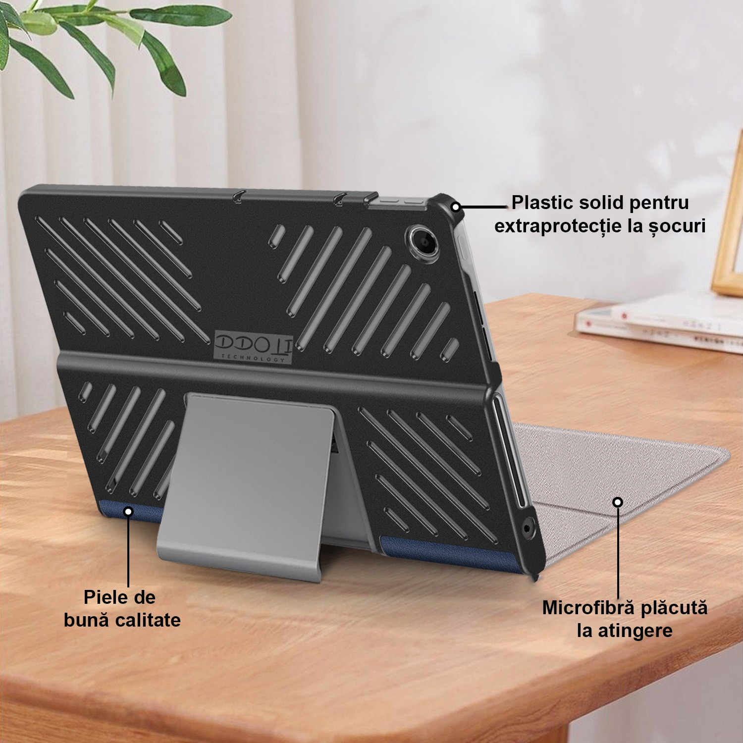 Husa pentru tableta Lenovo Tab Plus, 11.5 inch, negru, DDOLI