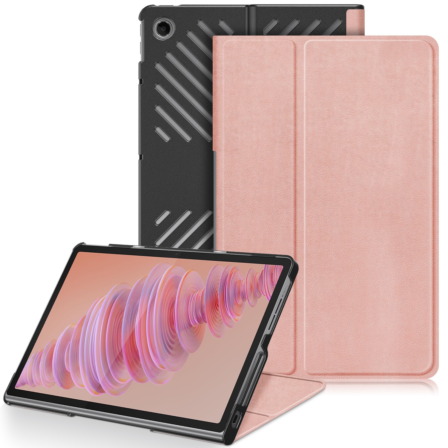Husa pentru tableta Lenovo Tab Plus, 11.5 inch, roz, DDOLI
