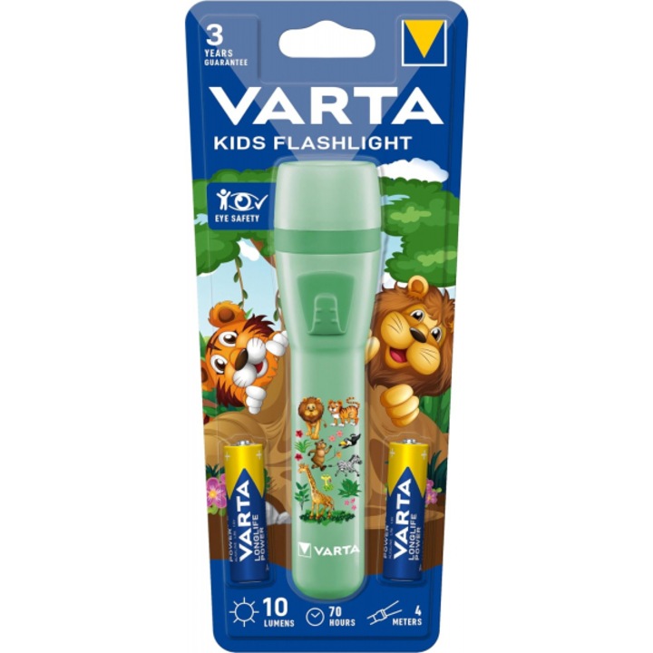 LED фенер Varta Kids Flashlight, 10lm, зелен