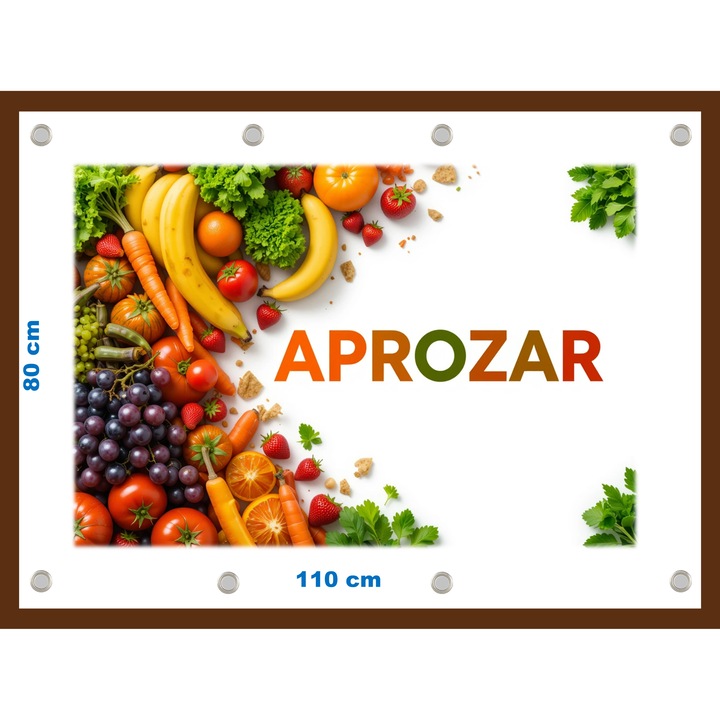 Banner "Aprozar" cu capse, dimensiune 80x110 cm