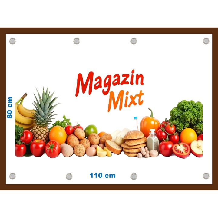 Banner "Magazin mixt" cu capse, dimensiune 80x110 cm