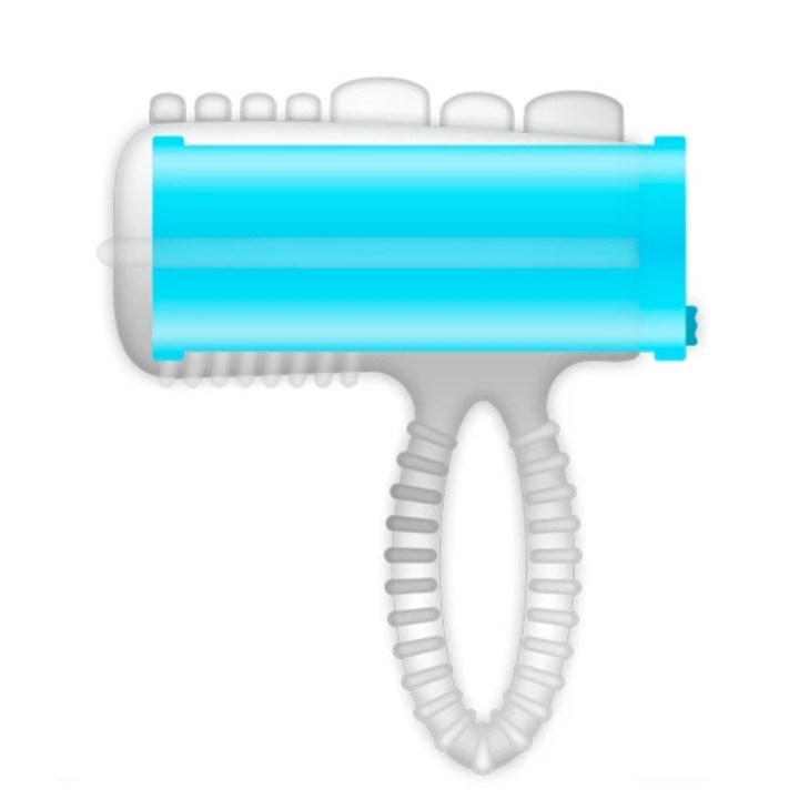 Tongue Vibe kék péniszgyűrű