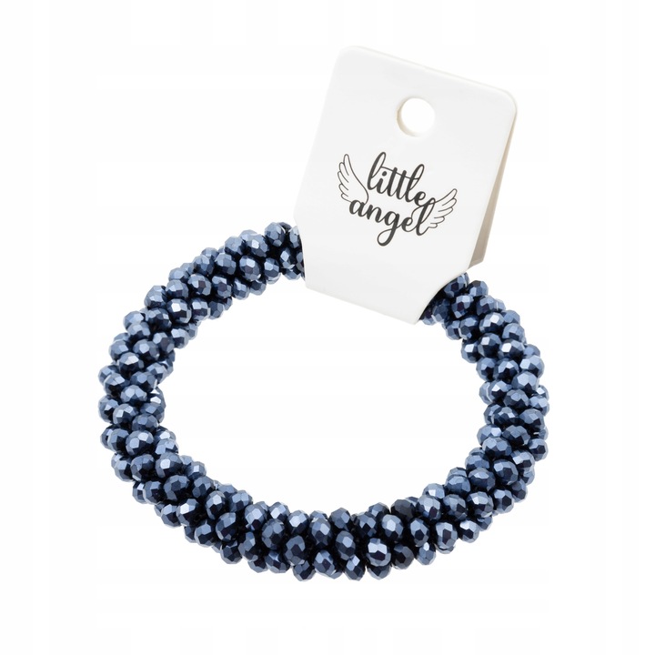 Set bratara si elastic, Little Angel, J840, acrilic, albastru