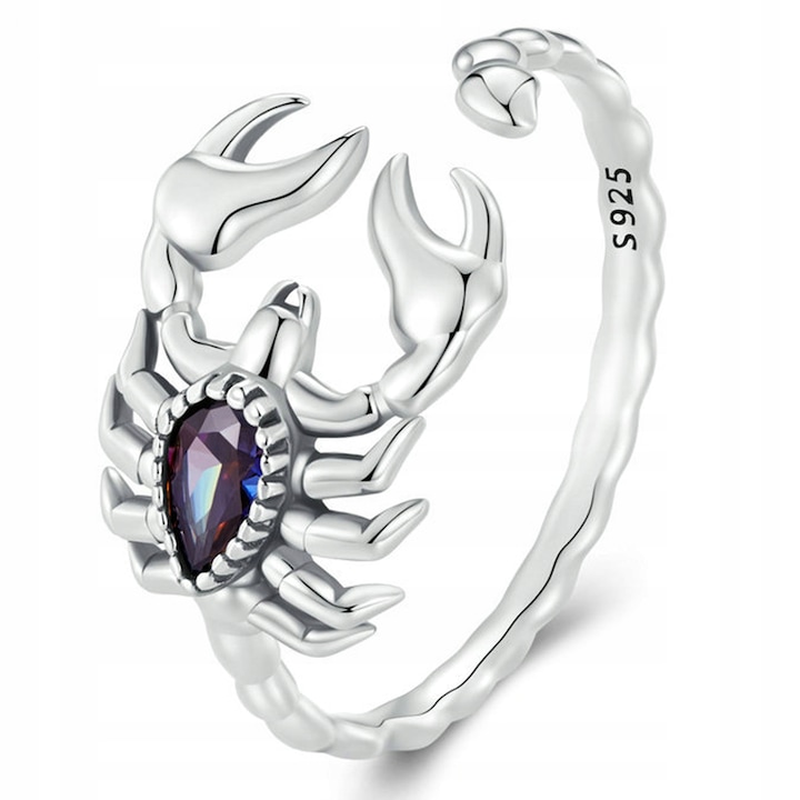 Inel, Fraise, F348, Scorpion, Argint 925, Zirconiu