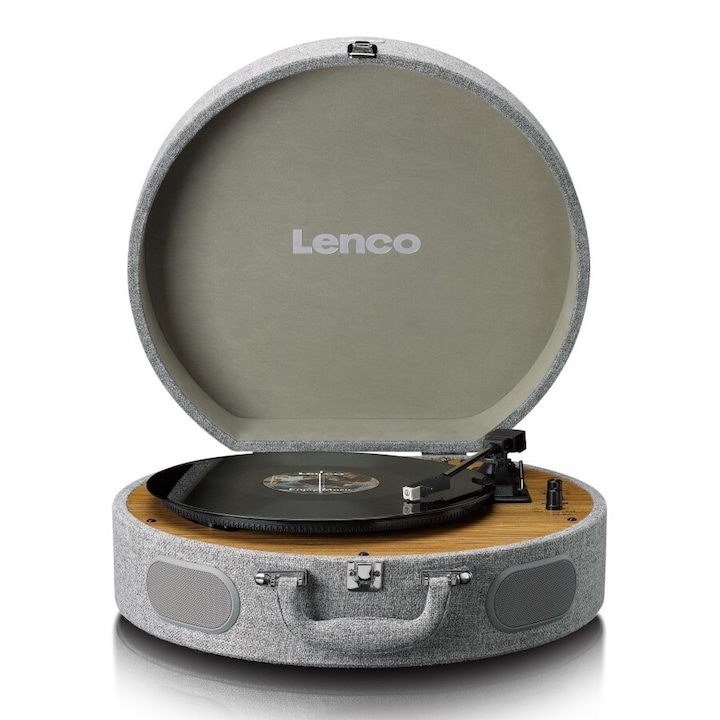 Грамофон Lenco LS-66 с вградени високоговорители, Bluetooth, 2 скорости, 40x37.3x16cm