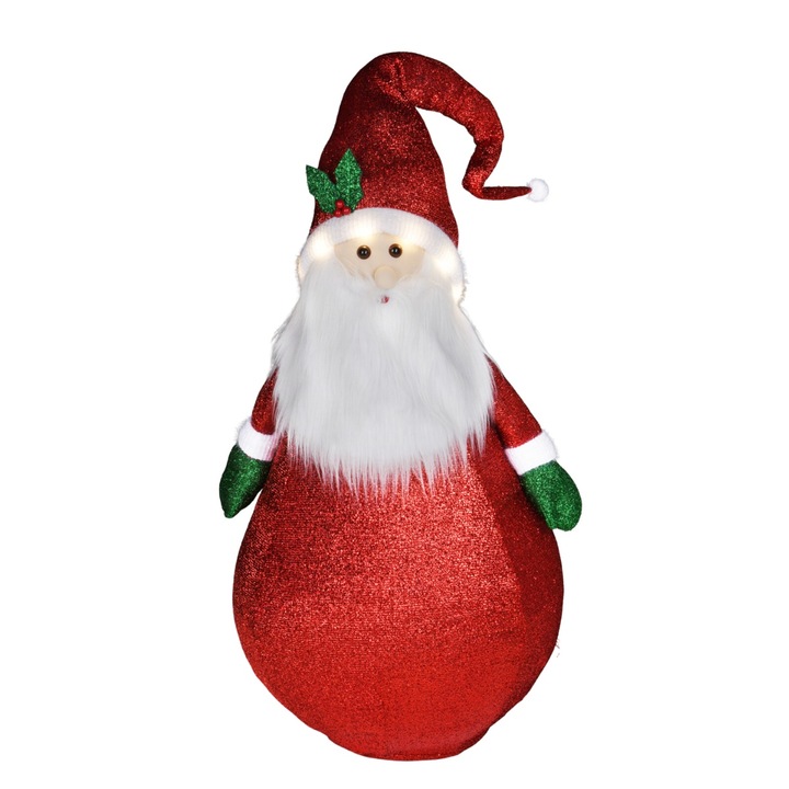 Decoratiune de exterior Mos Craciun, iluminata cu leduri, inaltime 120 cm