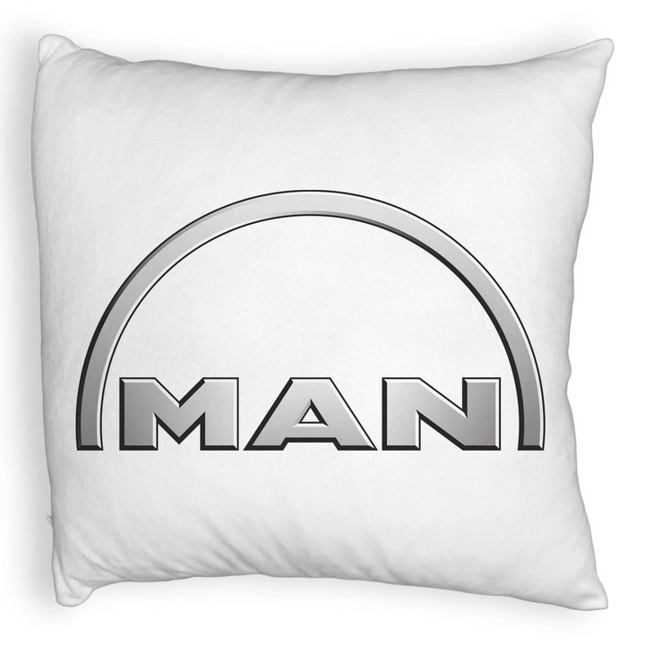 Персонализирана пухкава възглавница, мъжка, 45×45 см, с цип