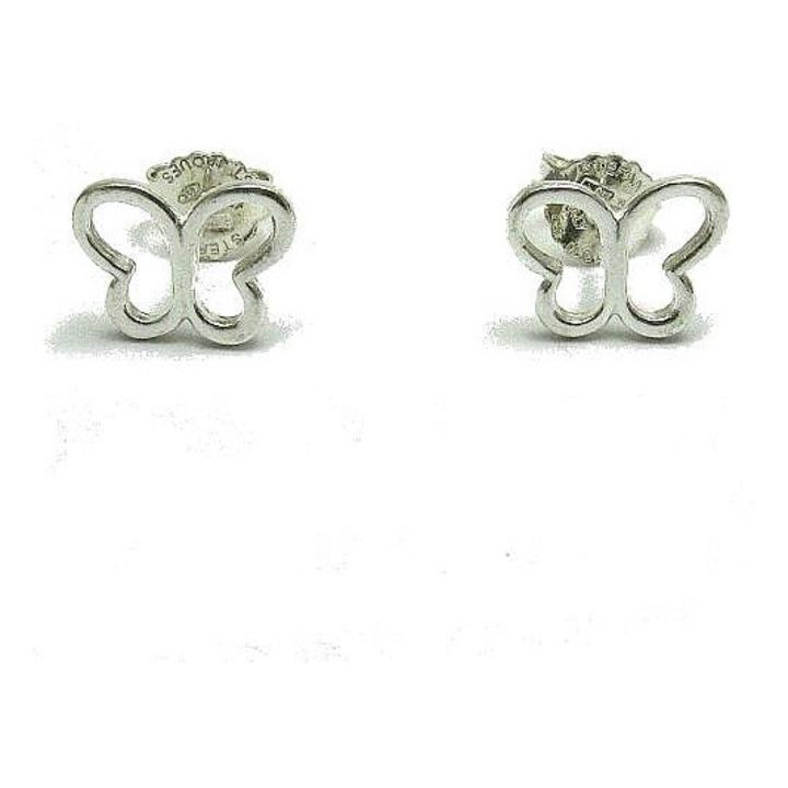 Cercei dama model fluture Argint 925, handmade Dual Stax™, hipoalergenici