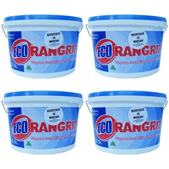 Pachet - 4 xVopsea lavabila de interior, Ecorangriz, 2.5 L Pachet - 4 xVopsea lavabila de interior, Ecorangriz, 2.5 L