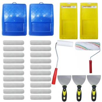 Pachet - 20 x Velur Rezerva trafalet, Nr.10 + 2 x Tava trafalet, 32cm + 2 x Tava pentru trafalet, 29cm + 3 x Spaclu cu maner din plastic, 12.5cm + Trafalet blana, 25cm + Trafalet mic cu burete Pachet - 20 x Velur Rezerva trafalet, Nr.10 + 2 x Tava trafalet, 32cm + 2 x Tava pentru trafalet, 29cm + 3 x Spaclu cu maner din plastic, 12.5cm + Trafalet blana, 25cm + Trafalet mic cu burete
