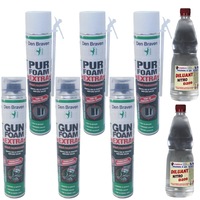 pachet - 3 x den braven spuma poliuretanica aplicare cu pistol 750ml  3 x den braven spuma poliuretanica manuala 700ml  2 x nitro diluant d209 900ml imagen 59_0_
0
