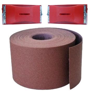 Pachet - Rola smirghel granulatie 120, 50M + 2 x Suport pentru smirghel 10.5x21cm Pachet - Rola smirghel granulatie 120, 50M + 2 x Suport pentru smirghel 10.5x21cm