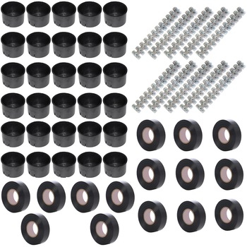 Pachet - 10 x Regleta/Conector electric, 10A + 30 x Doza ST de perete, 7cmx4cm + 10 x Banda izoliera, 20M Pachet - 10 x Regleta/Conector electric, 10A + 30 x Doza ST de perete, 7cmx4cm + 10 x Banda izoliera, 20M