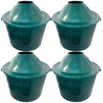 Pachet - 4 x Cos verde din plastic pentru damigeana, 54 litri Pachet - 4 x Cos verde din plastic pentru damigeana, 54 litri