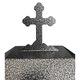 Felinar metalic pentru cimitir, GRS F5G, vopsit electrostatic gri-argintiu, fara picior, 44,8x33,0x19,0 cm
