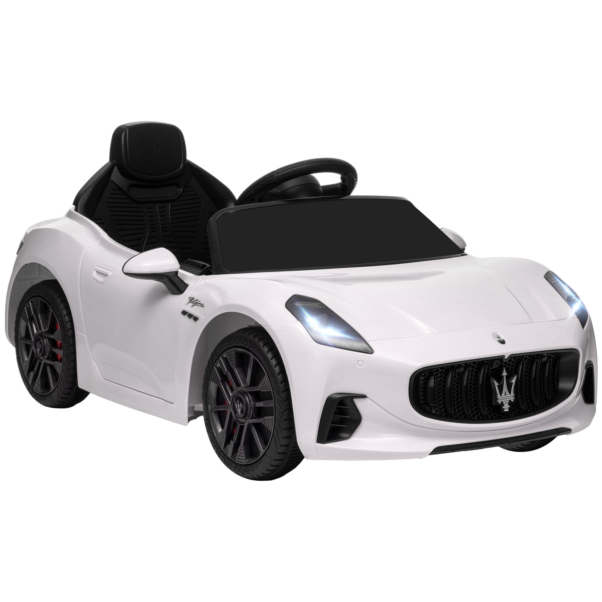 Voiture électrique pour enfants sous licence Maserati Gran Turismo Folgore - AIYAPLAY - 12V - de 3 à 5 ans - blanc - Jeux - Jouets