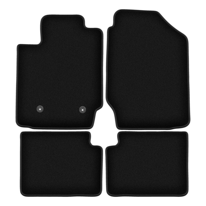 Set BASIC covorase auto, 4 bucati, presuri auto, pentru:: Toyota Corolla E12 / E13 (2002-2007) hatchback, break, sedan negru