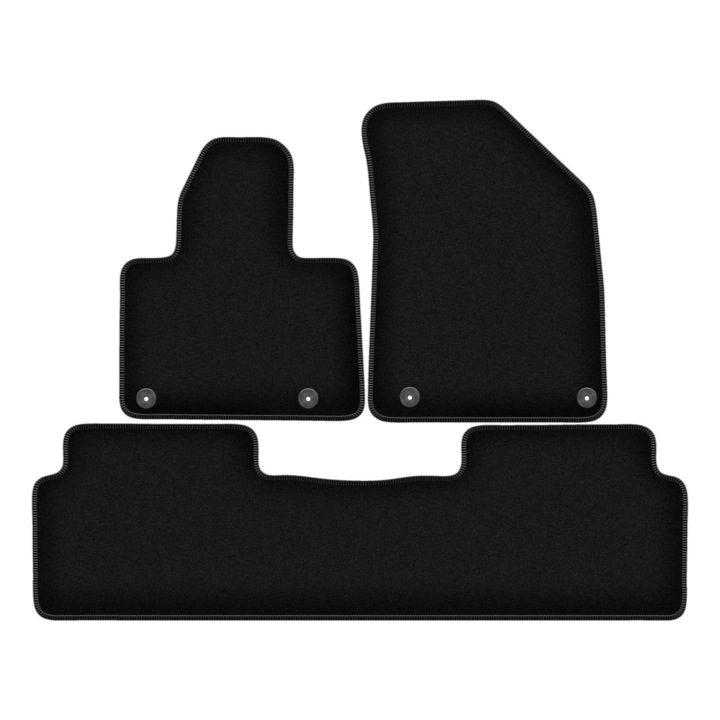Set BASIC covorase auto, 3 bucati, presuri auto, pentru:: Citroen C5 III X7 (2008-2017) liftback, sedan, break, tourer negru