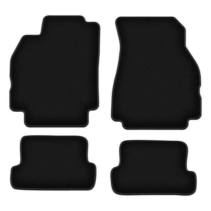 Set BASIC covorase auto, 4 bucati, presuri auto, pentru:: Renault Megane II CC (2003-2010) coupe, decapotabila negru