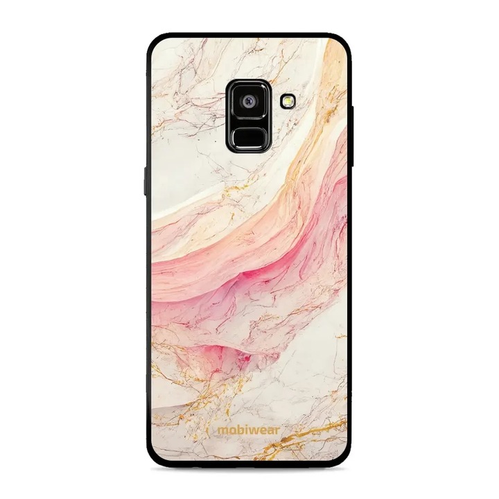 Husa pentru Samsung Galaxy A8 2018, MobiWear, Auriu/Roz