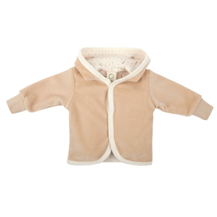 Jacheta din bumbac organic pentru bebelusi, Maro