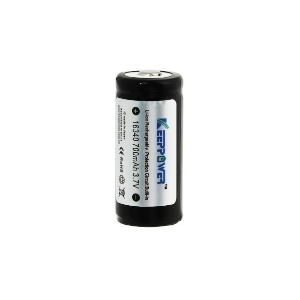 Acumulator KEEPPOWER ICR16340 70PCM 3.7V 700mAh 123A Li-ION cu protectie