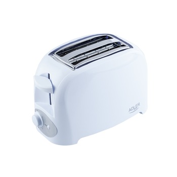 Prajitor de paine ADLER AD 3201, 750 W, 2 felii, Grad de rumenire variabil, Alb Prajitor de paine ADLER AD 3201, 750 W, 2 felii, Grad de rumenire variabil, Alb