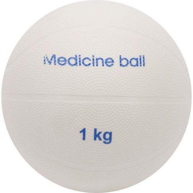 Minge medicinala Plasto Ball 1 kg, din cauciuc-colagen, Umplutura lichid, Alb, Diametru 12.5 cm