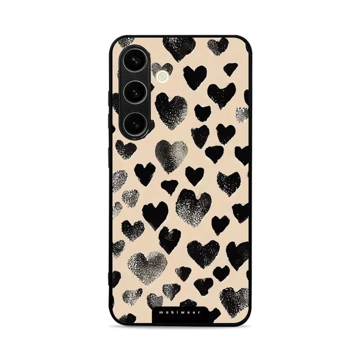 Husa pentru Samsung Galaxy S24, MobiWear, Negru/Bej