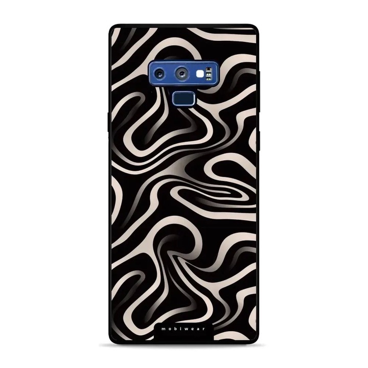 Husa telefon Mobiwear, pentru Samsung Galaxy Note 9, protectie completa, design elegant, negru/bej