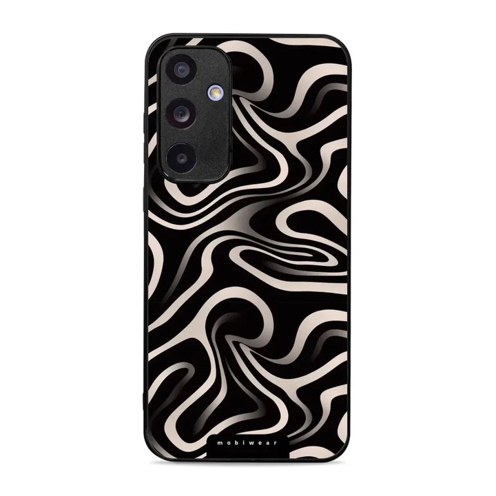 Carcasa Mobiwear, pentru Samsung Galaxy A55 5G, rezistenta la socuri si zgarieturi, negru/bej