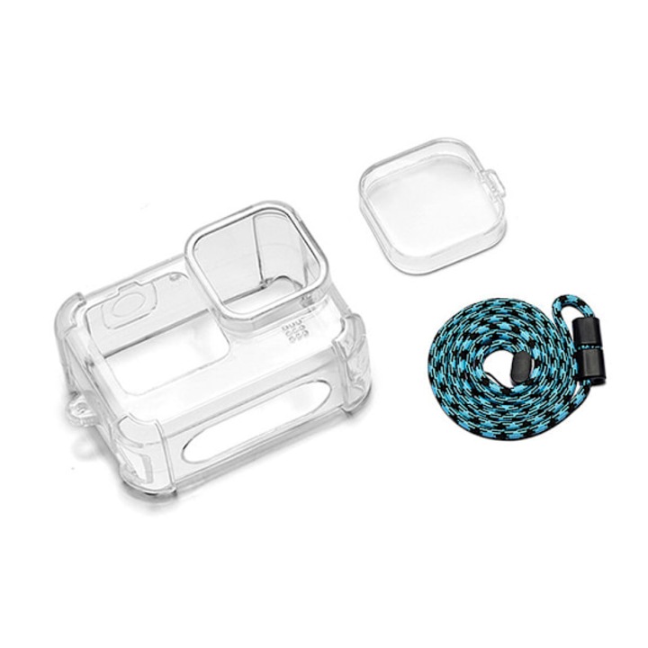 ABS защитен калъф за Go Pro, черен, 7.5x5.5x3.8 см, комплект с каишка и капачка за обектив