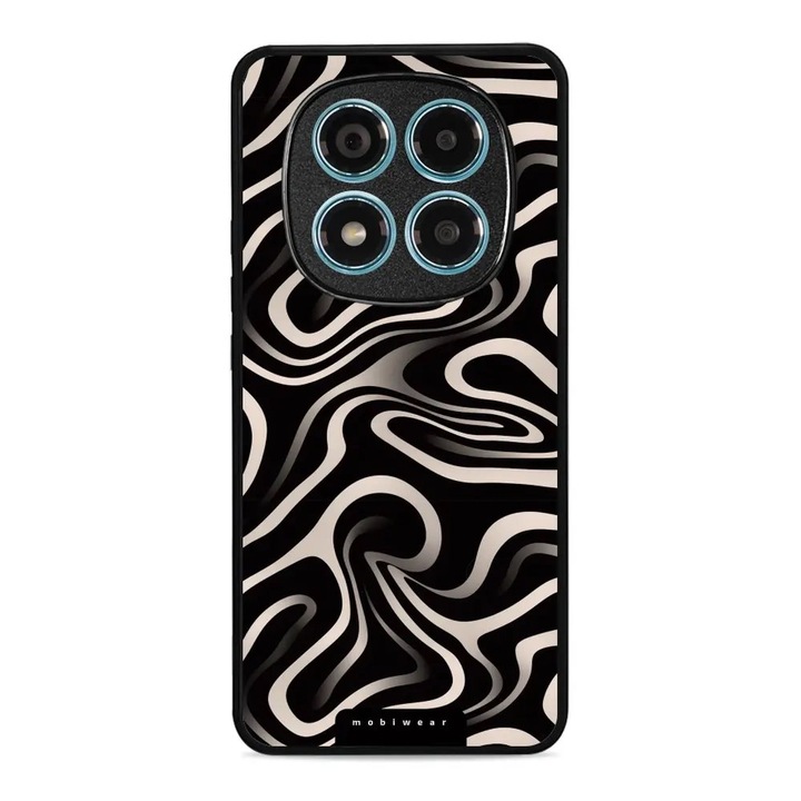 Mobiwear Glossy case за Xiaomi Redmi Note 14 Pro 4G, устойчив на удар и надраскване, черен/бял