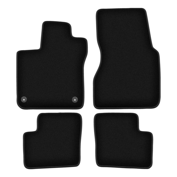 Set BASIC covorase auto, 4 bucati, presuri auto, pentru:: Smart ForFour II (2014-) hatchback negru