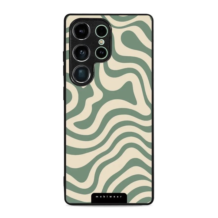 Carcasa Mobiwear Glossy pentru Samsung Galaxy S25 Ultra, verde, rezistenta la socuri si zgarieturi