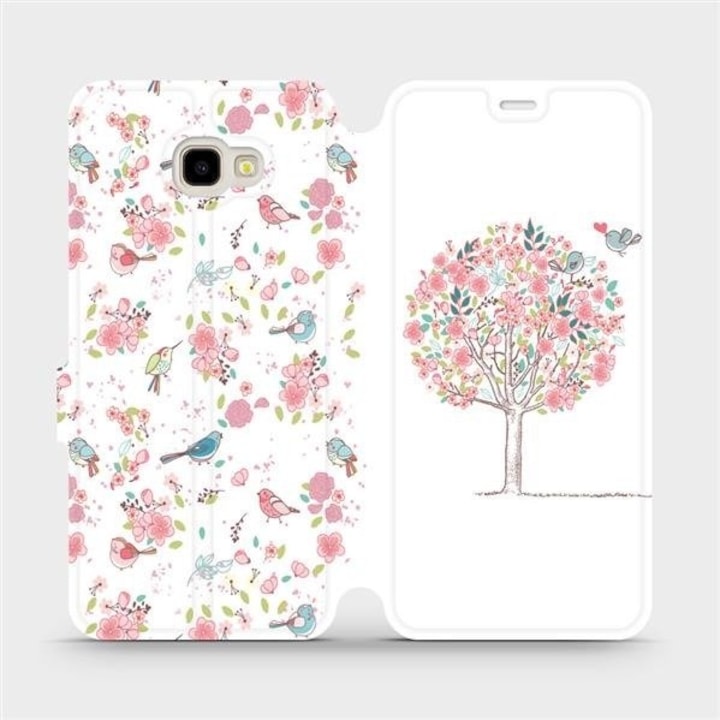 Husa flip, Mobiwear, pentru Samsung Galaxy J4 Plus, multicolor, rezistenta la socuri si zgarieturi