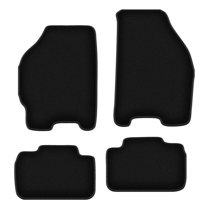 Set BASIC covorase auto, 4 bucati, presuri auto, pentru:: FIat Punto I (1992-1999) hatchback negru