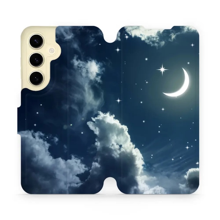 Husa flip telefon Mobiwear pentru Samsung Galaxy S24, design spatial, rezistent la socuri si zgarieturi