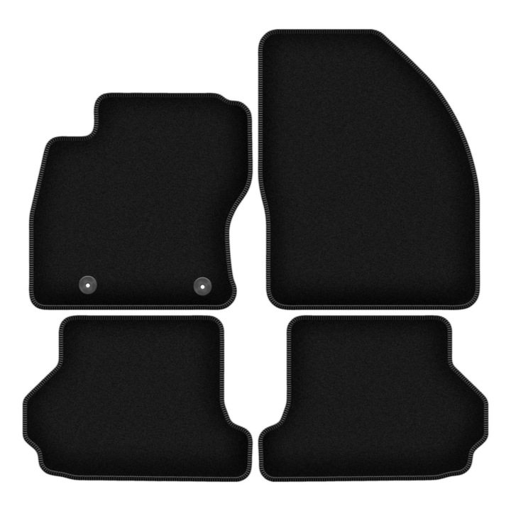 Set BASIC covorase auto, 4 bucati, presuri auto, pentru:: Ford Focus MK2 (2006-2010) decapotabil negru