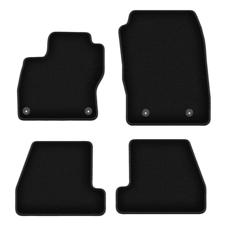 Set BASIC covorase auto, 4 bucati, presuri auto, pentru:: Ford Focus MK3 FL (2017-2020) sedan, break, hatchback negru