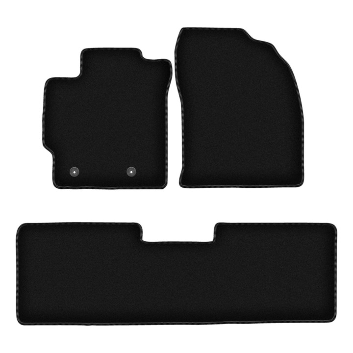 Set BASIC covorase auto, 3 bucati, presuri auto, pentru:: Toyota Corolla E16 (2013-2019) sedan, hatchback negru
